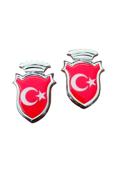 Generic Brand Turkish Flag Emblem Drop Sticker Red 2& # 39Li