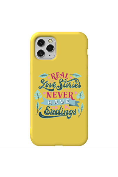 Other Apple iPhone 11 Pro Love Stories Yellow Colored Silicone TPU Θήκη