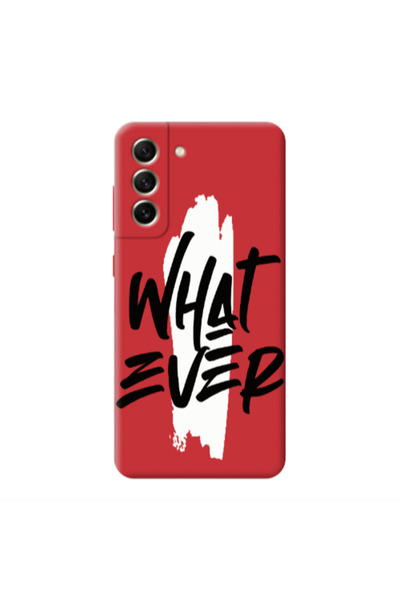 Other Samsung S21 What Ever Red Colored Silicone TPU Θήκη