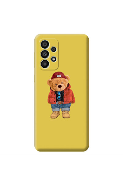 Other Samsung A53 Bear in a hat Yellow Colored Silicone TPU Θήκη