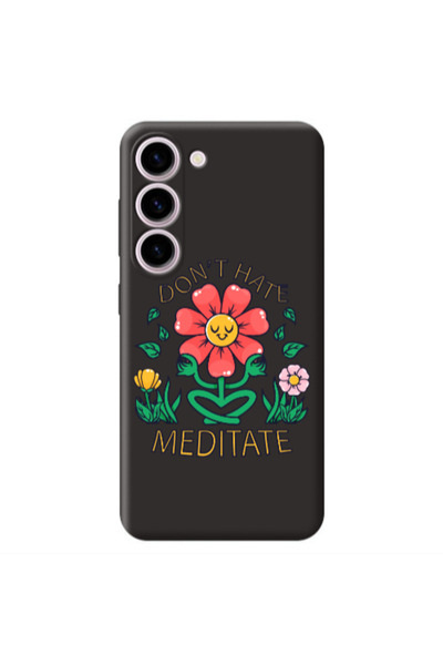Other Samsung S23 Plus Meditate Black Colored Silicone TPU Θήκη