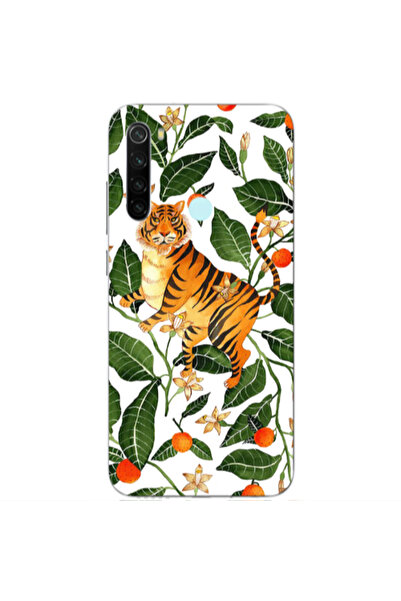 Other Xiaomi Redmi Note 8 Flower Leopard and Laves Transparent Silicone TPU Θήκη