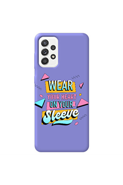 Other Samsung A13 4G Wear Your Heart Purple Colored Silicone TPU Θήκη