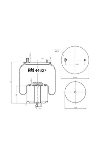 FEBI BILSTEIN Perna de Aer Fata Rvi D Kerax Magnum Premium 2 Volvo Fe Fe Ii 1...