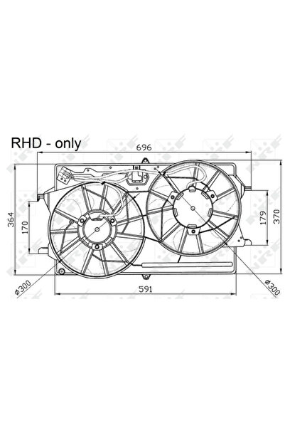 NRF Ventilator Radiator FORD FOCUS 1