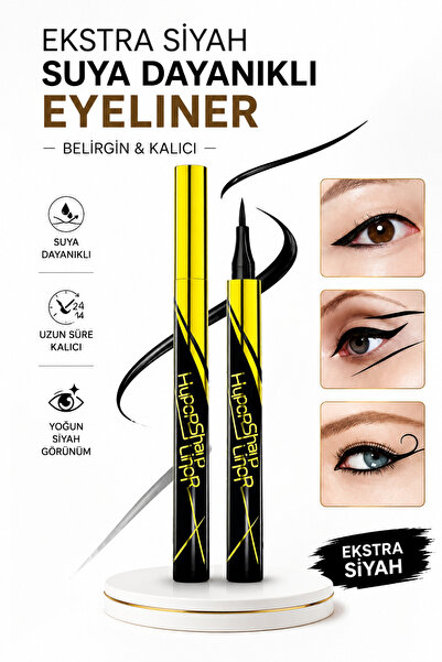 Mas'dala EGAR Suya Dayanıklı Eyeliner Ekstra Siyah Keskin ve Kalıcı Bakışlar