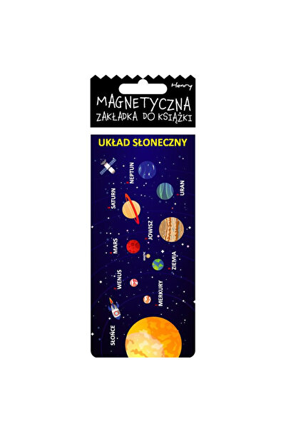 HENRY Semn de carte magnetic Solar System, cu folie, ilustrat, Multicolor