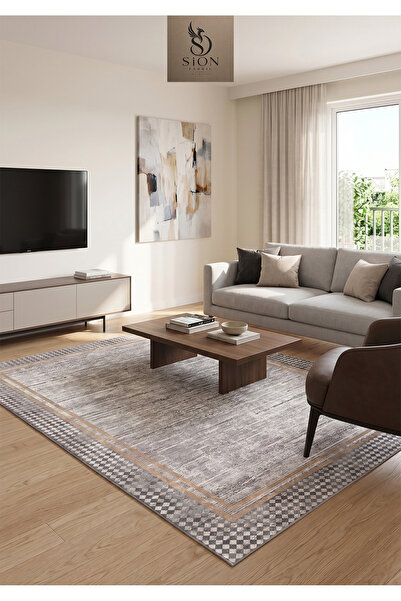 SionFabric Yıkanabilir Halı Kaymaz Taban Leke Tutmaz Salon Halısı Mutfak Halı...