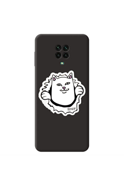 Other Xiaomi Redmi Note 9 Pro White cat Black Colored Silicone TPU Θήκη