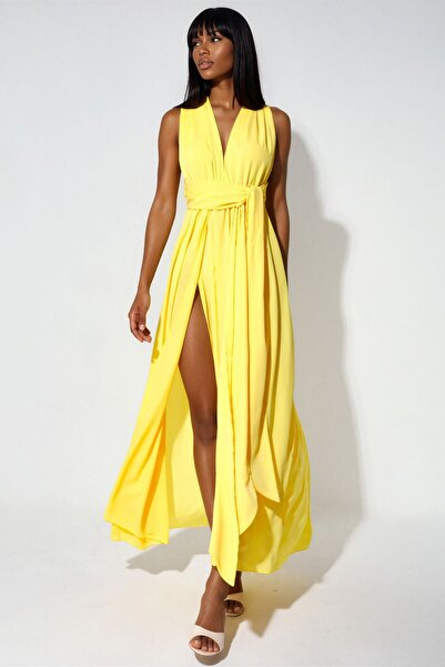 Hiccup Msn Slit Tight Maxi Dress