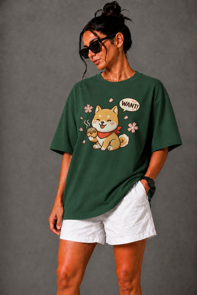 FECCY Premium Want Cat Theme Unisex Oversize Women's T-Shirt Cotton Oversize ...