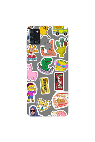 Other Samsung A21S best cartoons Grey Colored Silicone TPU Θήκη
