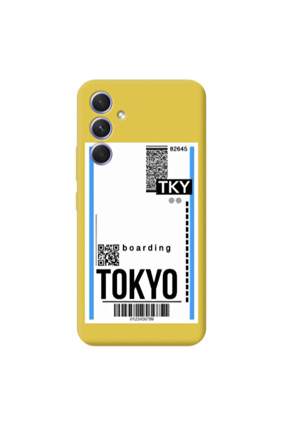 Other Samsung A55 Tokyo Boarding Yellow Colored Silicone TPU Θήκη