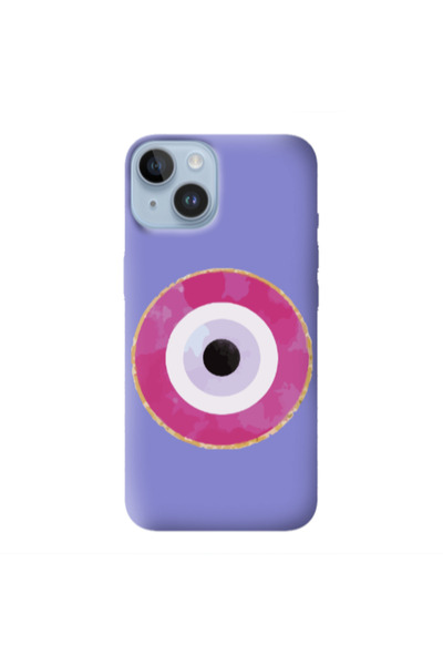 Other Apple iPhone 14 Plus Evil eye bead 2 Purple Colored Silicone TPU Θήκη