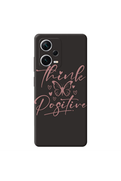 Other Xiaomi Poco X5 Think Positive Black Colored Silicone TPU Θήκη