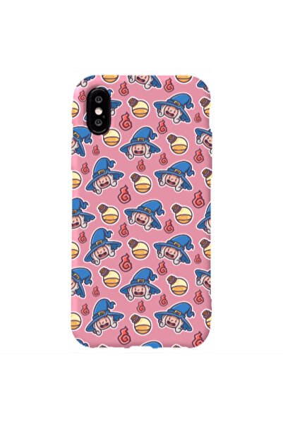 Other Apple iPhone Xs Sweet Witch Pink Colored Silicone TPU Θήκη