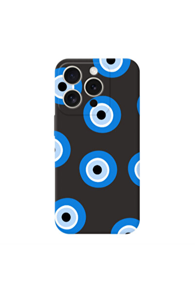 Other Apple iPhone 15 Pro Evil eyes beads Black Colored Silicone TPU Θήκη