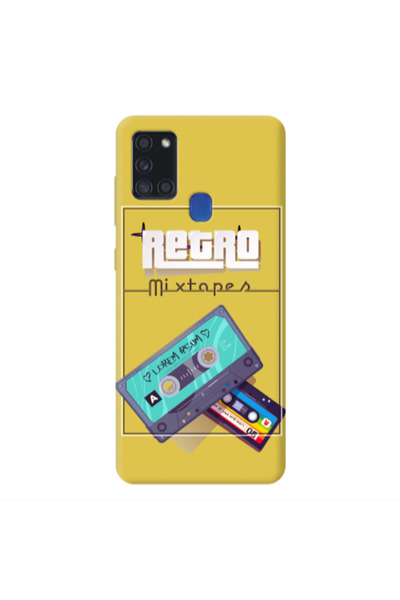 Other Samsung A21S Mixtapes Yellow Colored Silicone TPU Θήκη