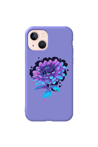 Other Apple iPhone 13 Witch flower Purple Colored Silicone TPU Θήκη