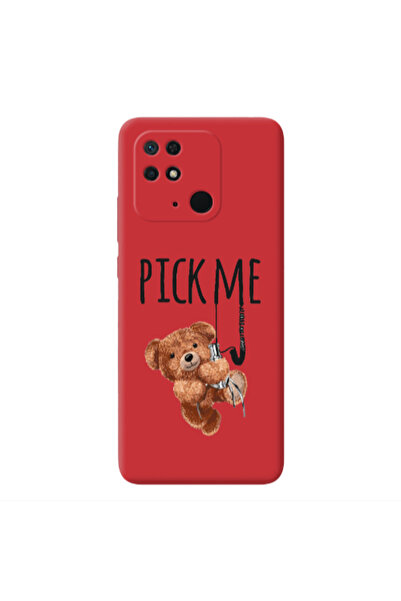 Other Xiaomi Redmi 10C Pick me Red Colored Silicone TPU Θήκη