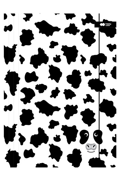 HAPPY COLOR Dosar cu banda elastica, HAPPY COLOR, A4, Negru/Alb