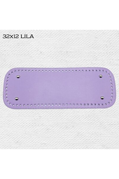 Oxford İplik Dikişli Perçinli Çanta Tabanı 32x12 Lila