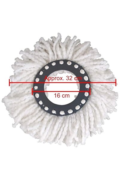 MACVI Rezervă de mop rotativ din microfibră ultra-absorbantă de 32 cm — Curăț...