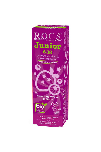 R.O.C.S. Rocs Junior 6-12 Years Old Toothpaste Fluoride-Free (Swallowable) - Forest Fruit 60ml / 74Gr