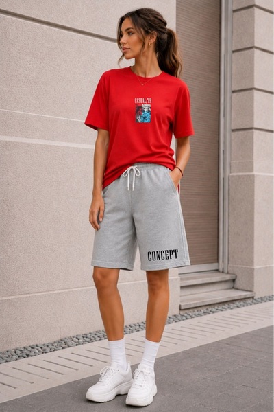 orwen life est. 2022 Unisex Casual Oversize T-Shirt & Shorts Set Concept Printed