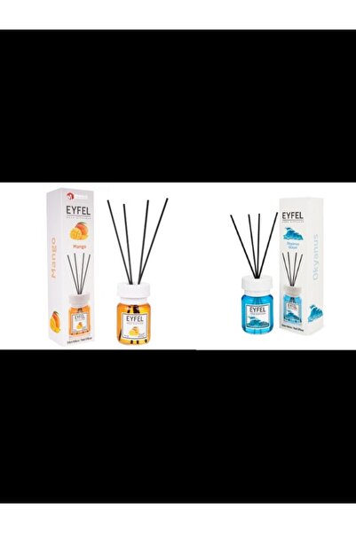 Eyfel set 1+1, mango+ocean, odorizant de camera cu betisoare, 2 x 120ml