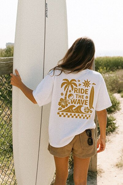 classy moda Γυναικείο μπλουζάκι Oversize Summer Breeze με στάμπα φρούτων και ...