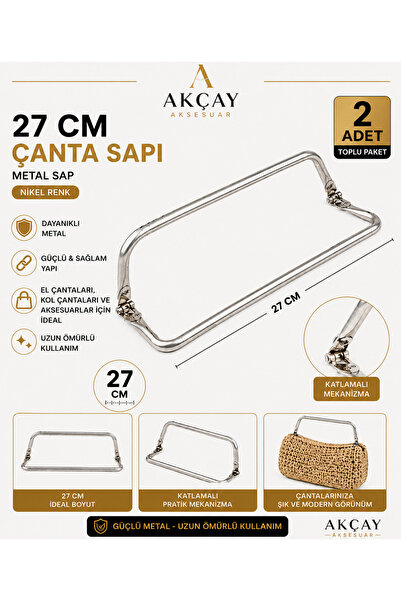 Aklar Malzeme 2 Pieces 27 cm Hidden Burs Bag Apparatus