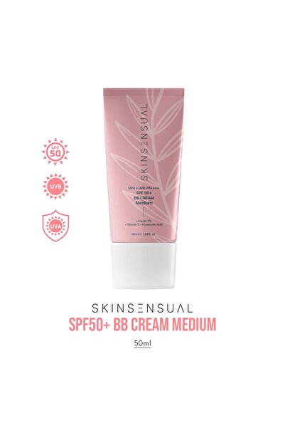 Skin Sensual Spf 50+ Bb Cream Medium 50 ml - Tinted Sunscreen Containing Arbu...