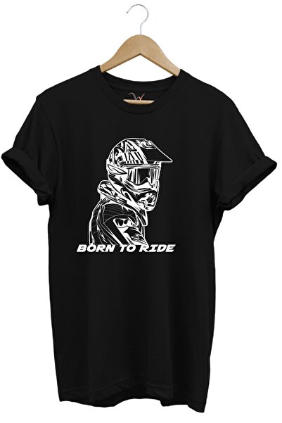 ZOKAWEAR تي شيرت بتصميم خاص للدراجين هدية Born To Ride مطبوع صيفي مصنوع من ال...