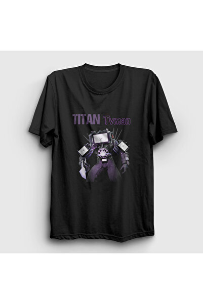 ZOKAWEAR Unisex Black Titan Tvman Skibidi Toilet T-Shirt 482Zw