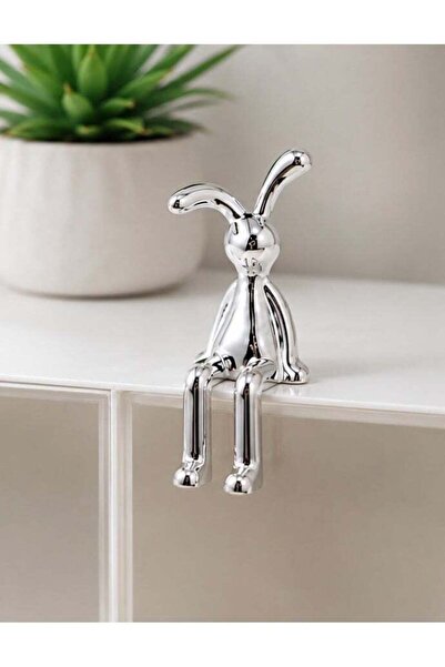Othes Silver Sitting Rabbit Figurine - Innovative Decoration for Home Shelves...