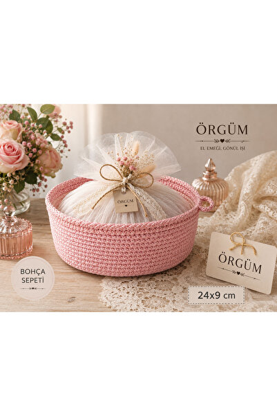 ÖRGÜM Καλάθι δώρων 24x9 εκ. Καλάθι γάμου για δώρα αρραβώνων Οργανωτής πολλαπλ...