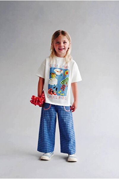 Laciel Prs Laciel Girls' Pocket-Detail Pants and Printed T-Shirt