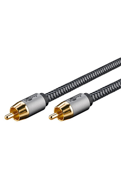 goobay καλώδιο ήχου RCA σε RCA 65298, 5m, μαύρο/ασημί