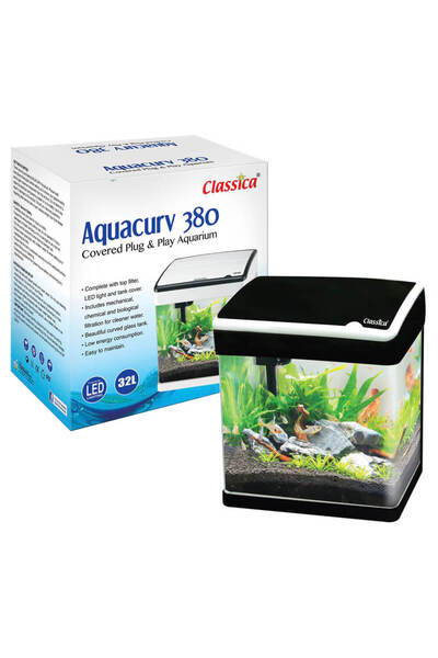 Ocean Free Acvariu sticla curbata 32 l Aquacurv 380 negru