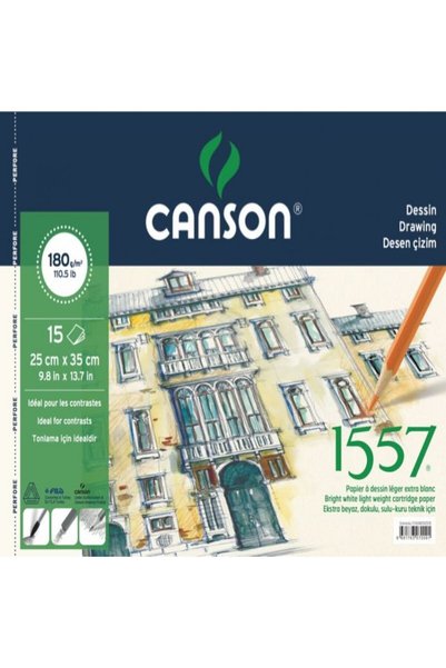 Canson 1557 Resim Ve Çizim Blok 180 Gr 25x35 15 Yaprak Resim Defteri Fcns1801...