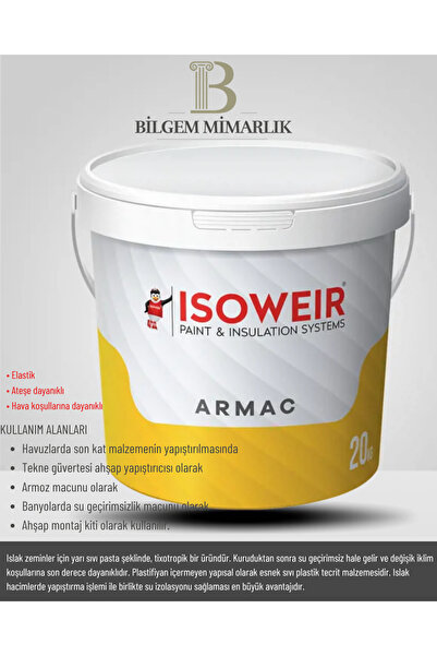 isoweir havuz seramik yapıştırıcı ve Ahşap montaj kiti ARMAC