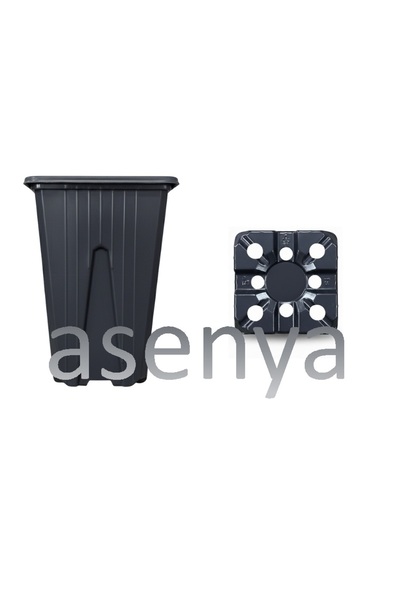 Asenya Vakum Saksı 50 adet 11x11x13 cm Kare Saksı Çiçek Saksısı Üretim Saksıs...