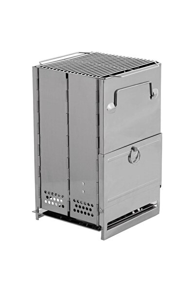 Fox Outdoor Αναδιπλούμενη Εστία Rocket Stove Stainless Steel Medium Fox Outdoors