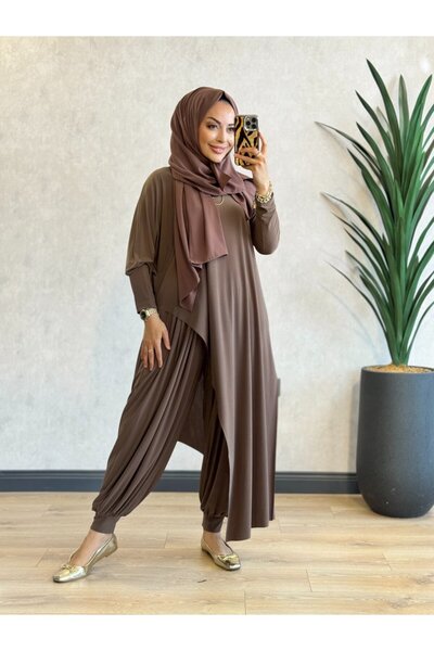 HEAWENİST Hwn6294 Lilyum Shalwar Suit Mink