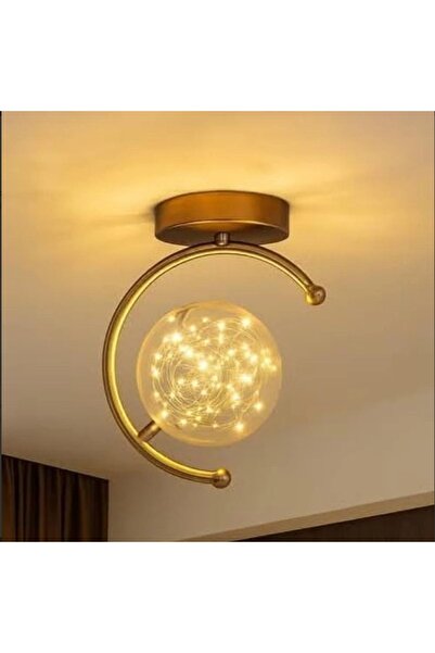Generic Modern Ceiling Light – Luxury Spherical Glass Design – Soft Yellow Li...
