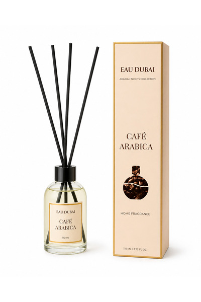 Eau Dubai Ароматизатор за стая, Кафе Лате, Дифузер с пръчици, 110 мл