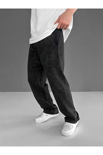 Lorinfo Unisex Yıkama Efektli Baggy Eşofman Altı