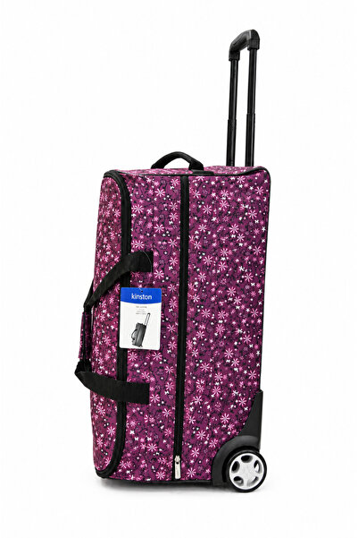 KINSTONE Kinston Large Capacity Travel Luggage Duffel Bag with Wheels - Flora...