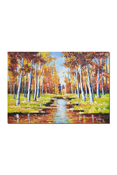 artnova Любители на изкуството, заедно завинаги, ръчно рисуван 70x50см маслен...
